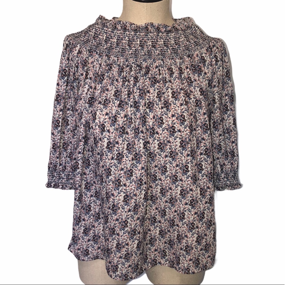 Loft Floral Short Sleeve Top